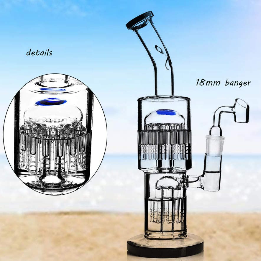 

11.4 inchs Big Glass Bong water pipe dab rigs hookah glass oil burner pipe water bongs with 18mm banger