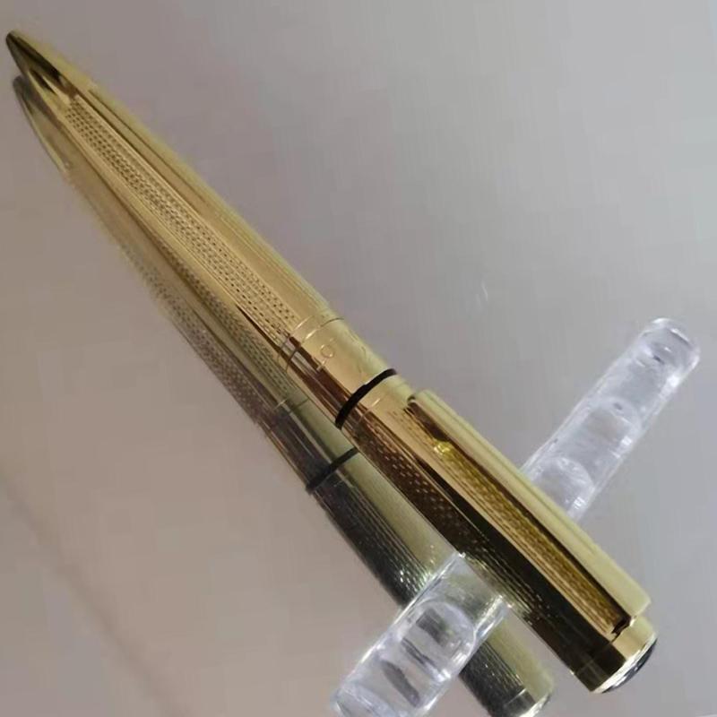 

Super High quality luxury pen gold rose fine touch texture water crossing metal writing ball point pens precious gift, As pictured