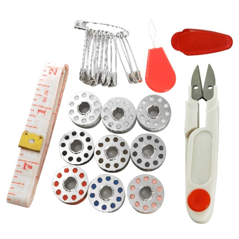 

22Pcs/set Bobbins Spools Ruler Scissors Pins Needle Sewing Threader for Sewing Machine Household Tools