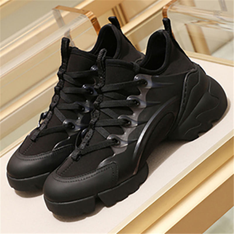 

New Designer Women Fashion Brand Genuine Leather Transparent Creepers Flats Wide Tit Shoes Ladies Platform Fitness Trainers Sneakers 35-41, Photo color
