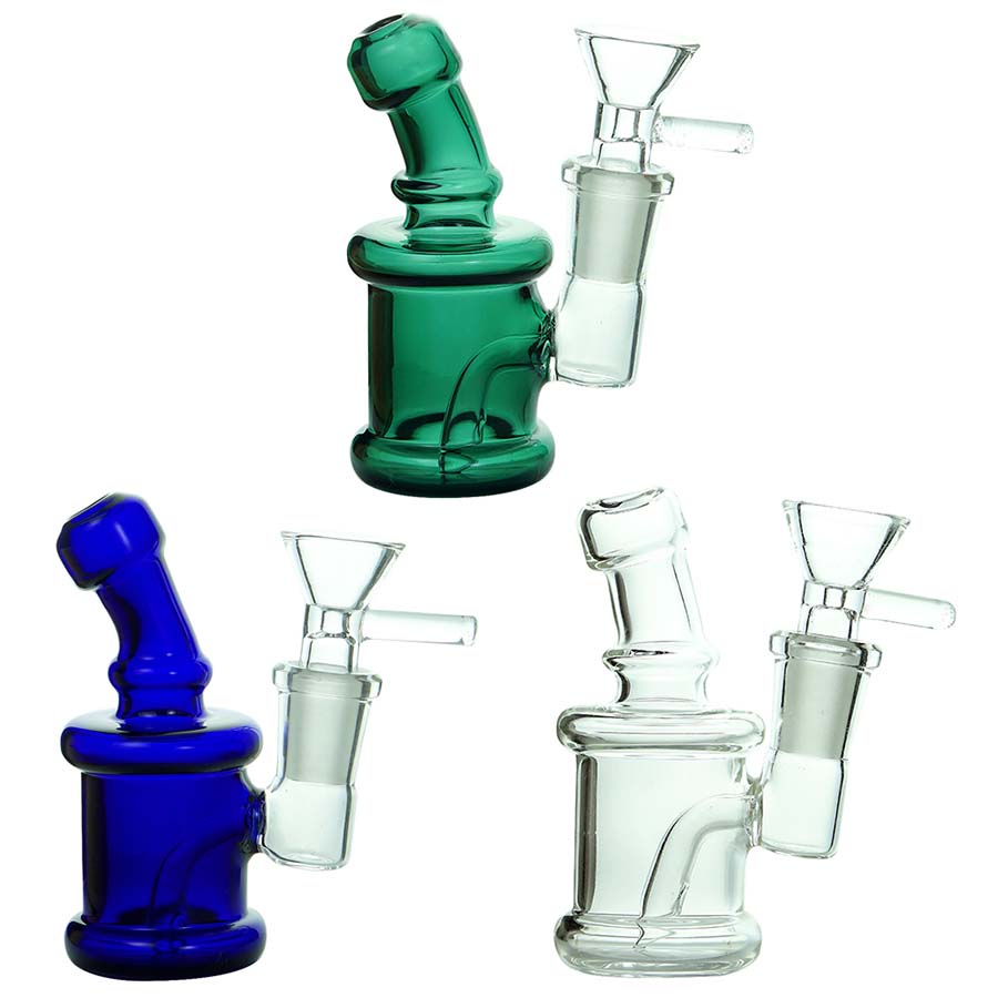 

3.7 inch glass bong oil rig mini water bongs 14mm dab rigs with glass bowl