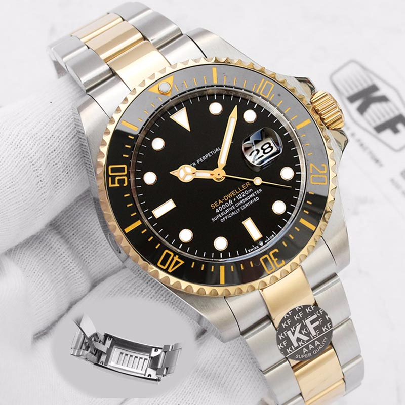 

Glide Lock Water Proof Mens 126603 43mm Red SEA-DWELLER Men Mechanical Automatic Watches Movement Wristwatches Gold Watch, Screwd