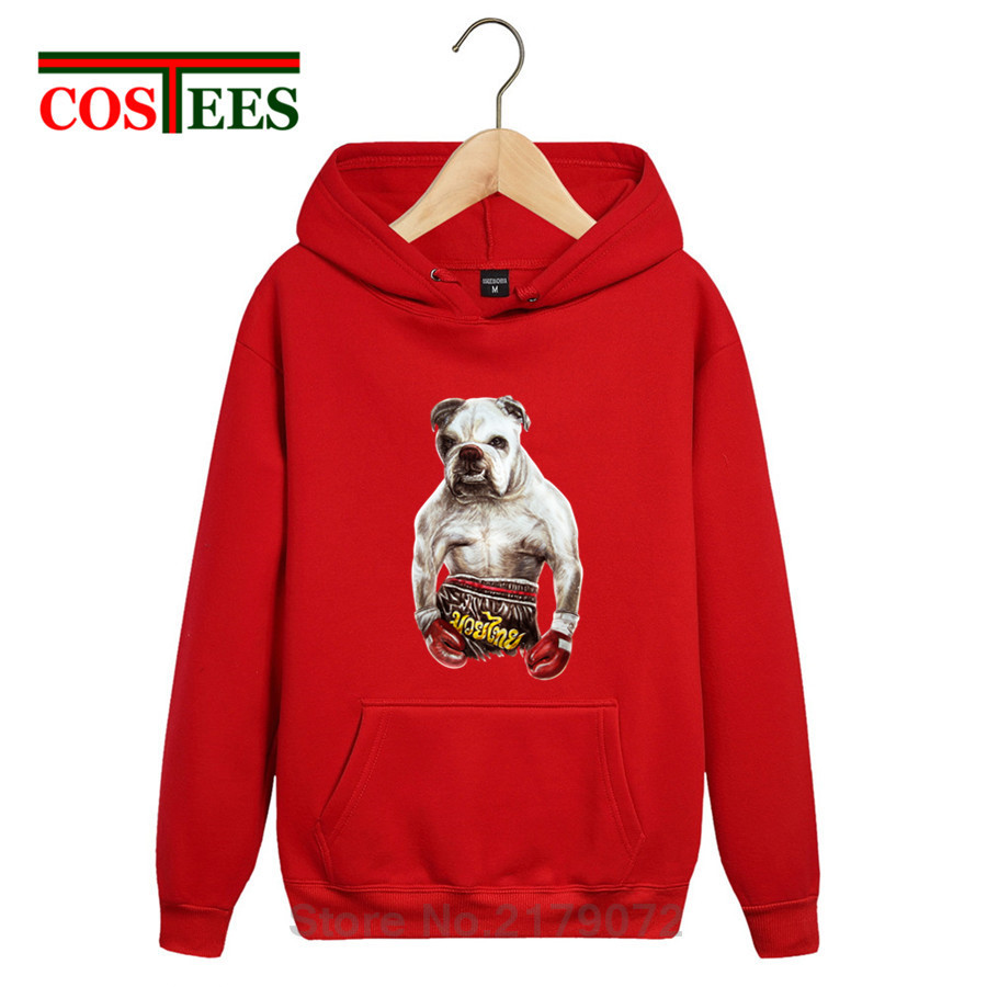Con cappuccio Pullover Hoodie morbide caldo inglese Bulldog Francese Nero Uomini Felpa