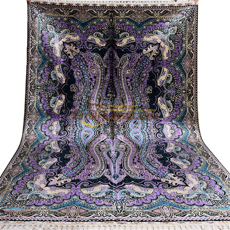 

Handmade knot Persian silk carpet handmade oriental carpet home office, 3082