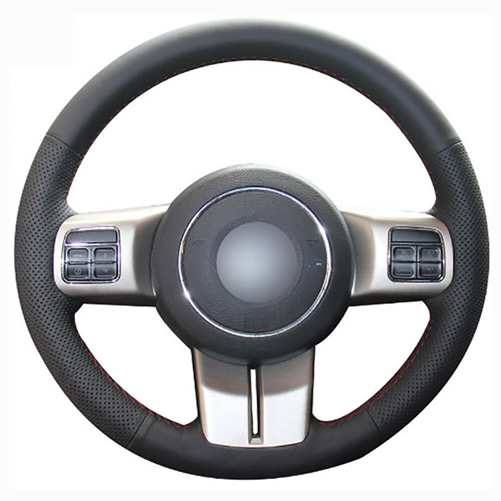 DIY Free Customized PU Steering Wheel Stitch on Wrap Cover For Jeep Wrangler-image-553743542