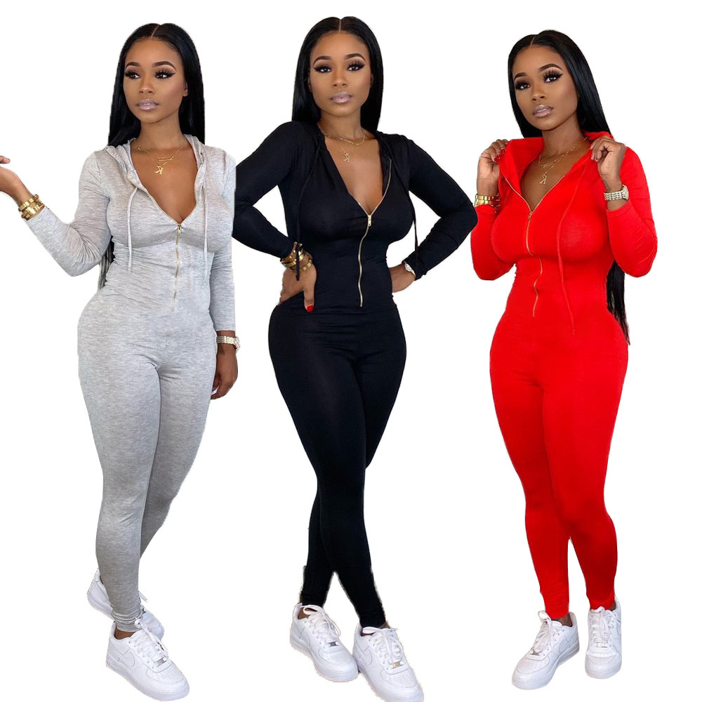 Women&#039;s New Zipper Half Stand Collar Big Pocket Loose Jumpsuits with Belt Women Casual Go Out Sport Overalls Playsuits PNA6285-image-519845431