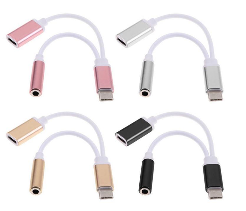 

USB C Type C To 3.5mm Audio Aux Headphone Jack Charging Cable Adapter Splitter