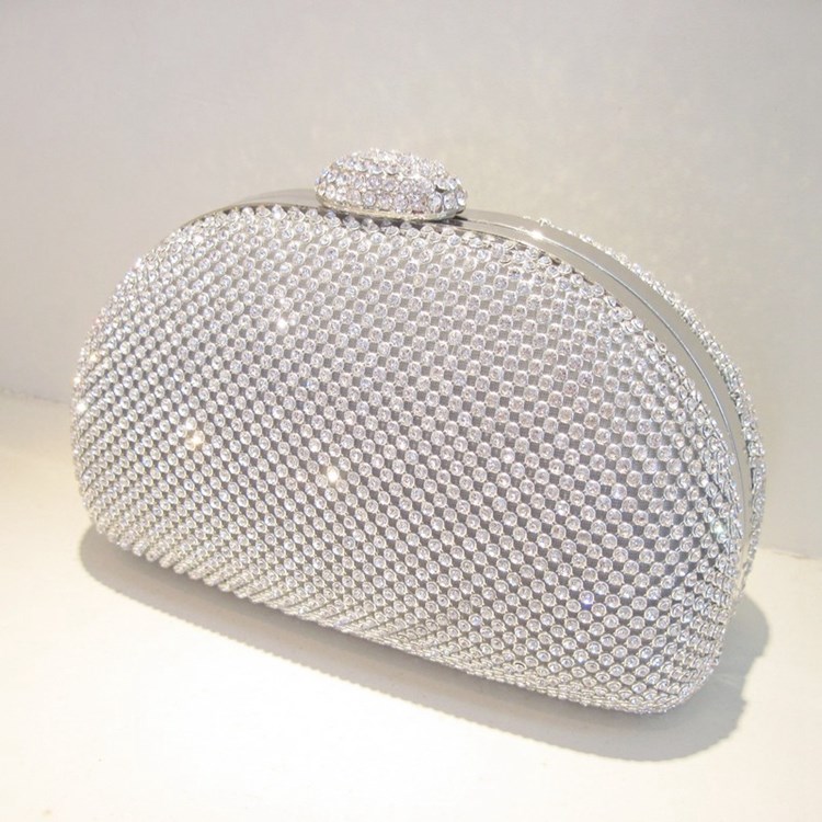 

New Diamond Dinner Shell Handbags Ladies' Clutch Bag Women's Annual Dress Bag Bridesmaid Banquet Rhinestone Handbags