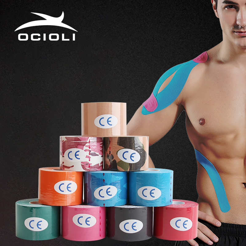 

6 Rolls Kinesiotape Tape Athletic Tapes Kinesiology Sport Taping Strapping Good Quality Football Exercise Muscle Tape Basketball, White