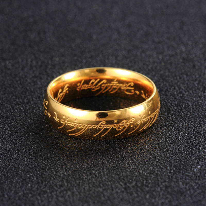 

New Stainless Steel Power the Lord of One Ring Lovers Women Men Fashion Jewelry Whole Drop1169206