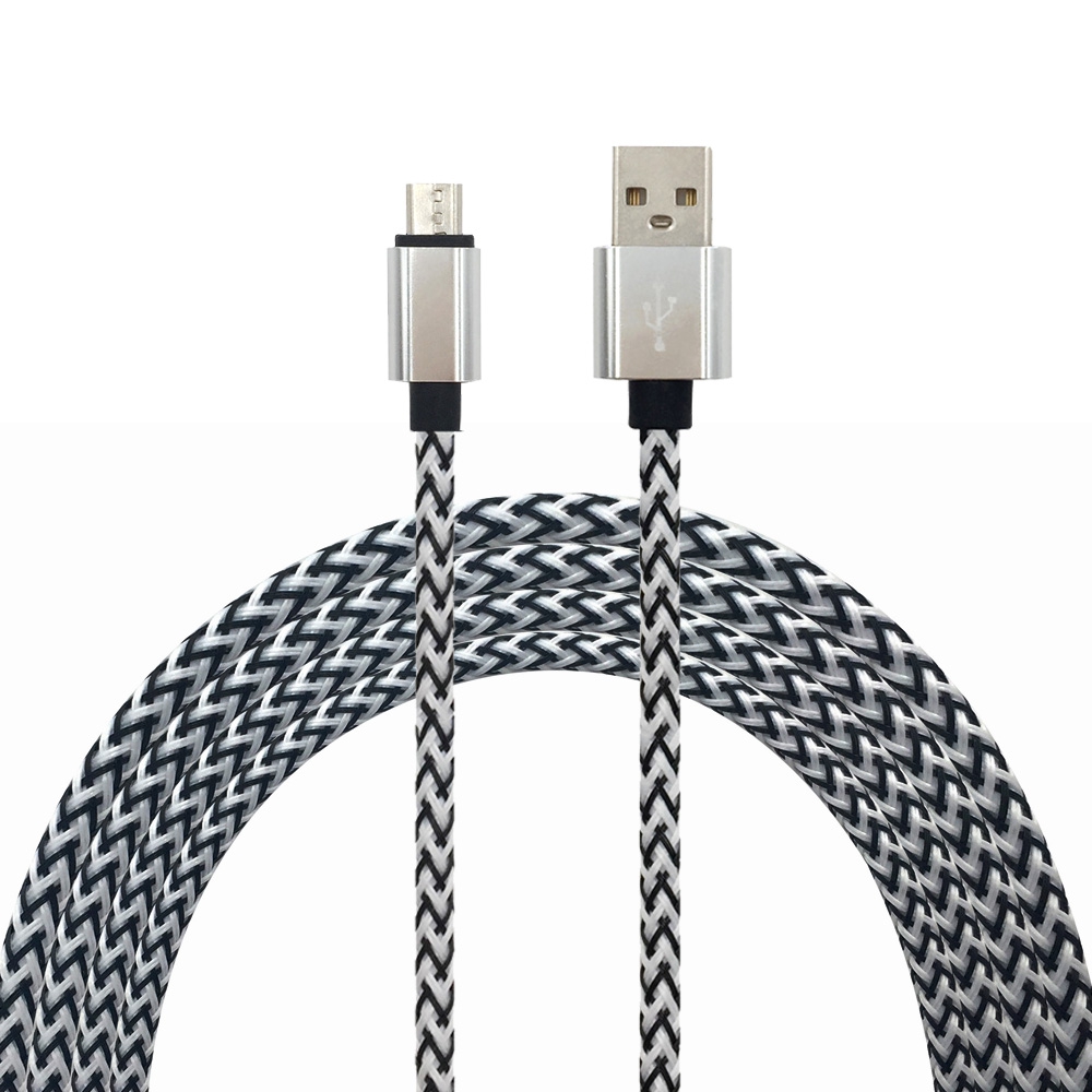 

1METER Nylon Micro USB Cable Output 2.0A Fast Charge Wire, Black