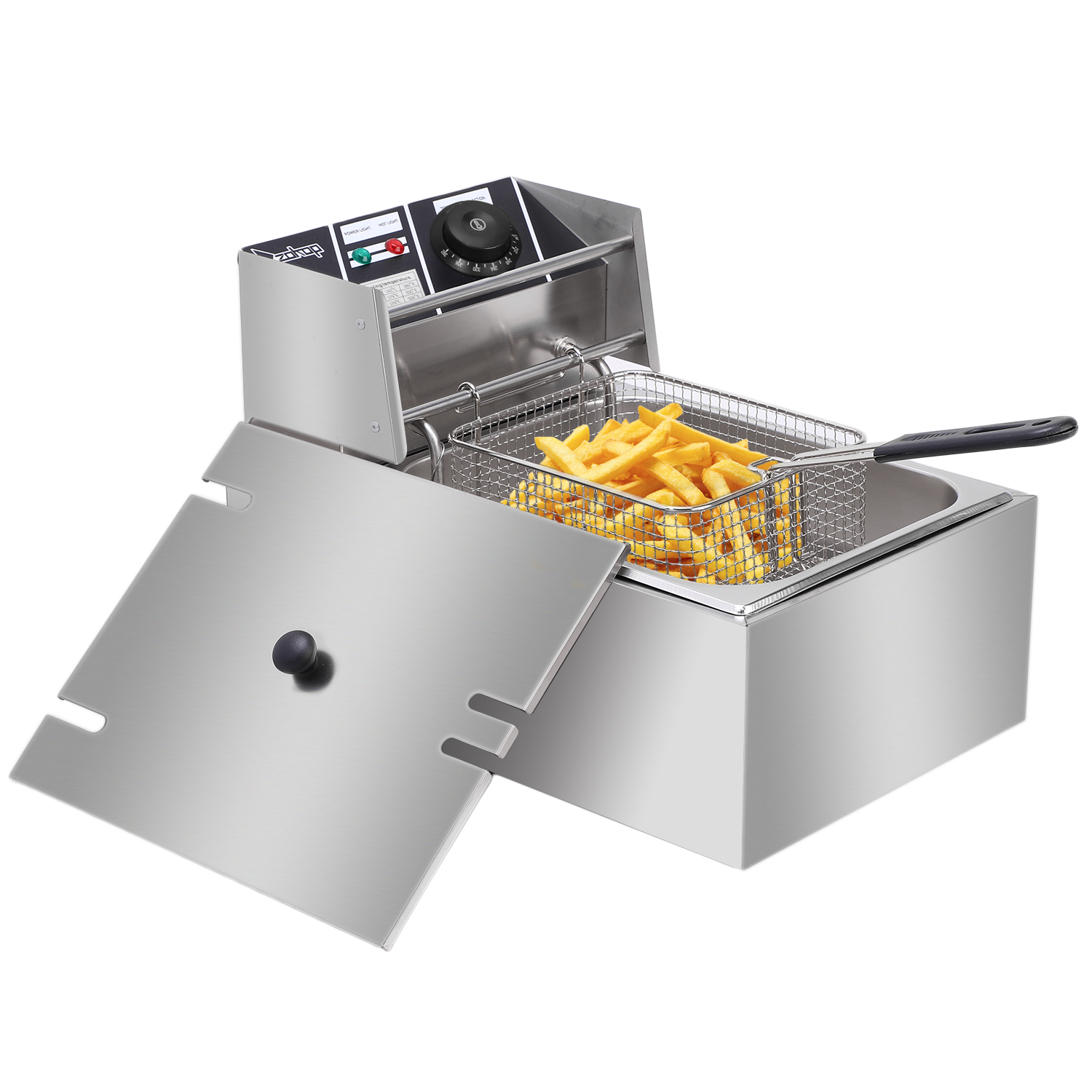 8L Commercial Electric Deep Fryer Countertop Basket French Fry Restaurant Home