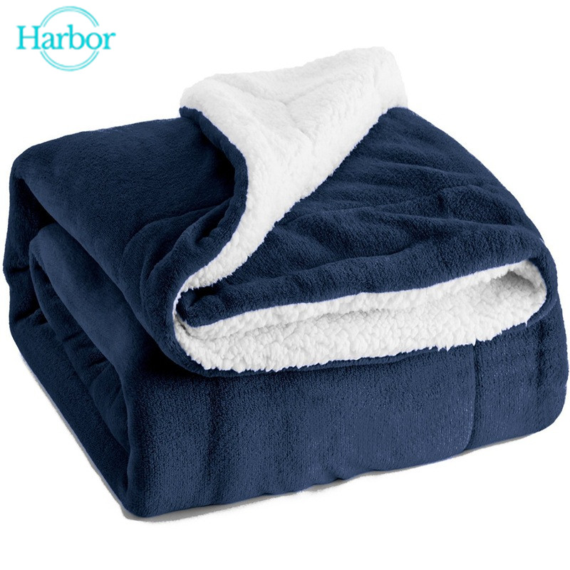

Soft warm blanket Bedspread lamb down blanket thickened double-layer flannel