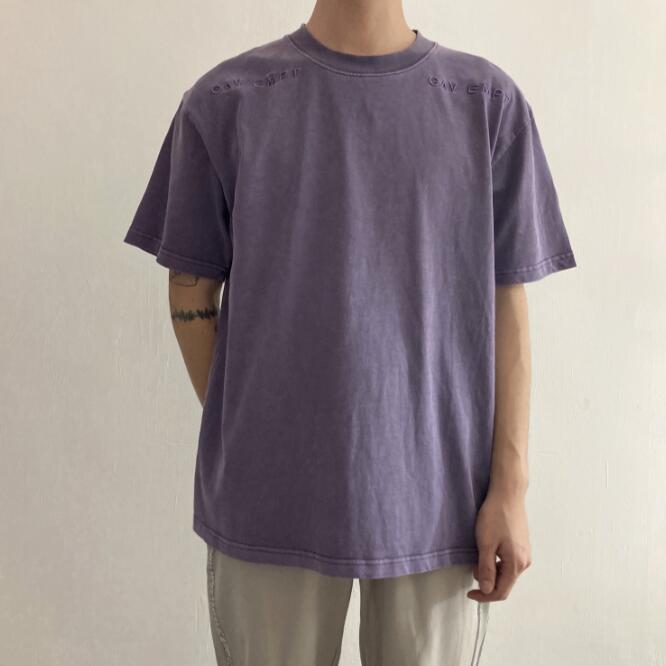 Hommes femmes lavé vintage lettre broderie CAV C T-shirt manches courtes haute qualité tempérament vêtements taille S-XL