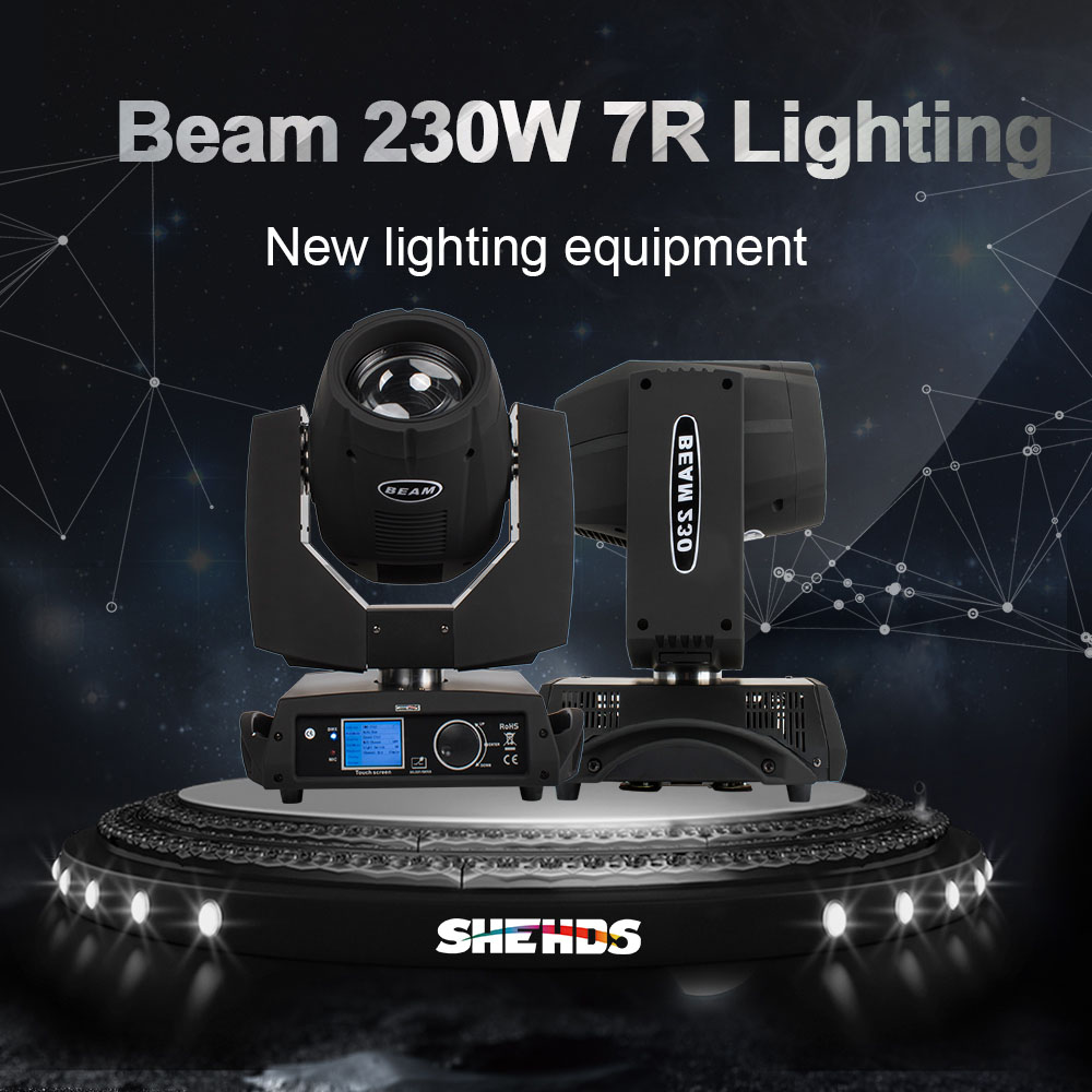 

SHEHDS Bulb Beam 7R 230W Moving Head Light Stage Equipment DMX Light For Dj Disco Party Bar Professional Effect Lighting