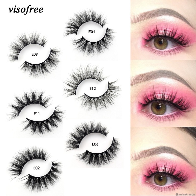 

Visofree Mink Lashes 3D Mink Eyelashes 100% Cruelty free Lashes Handmade Reusable Natural Eyelashes Popular False Lashes Makeup