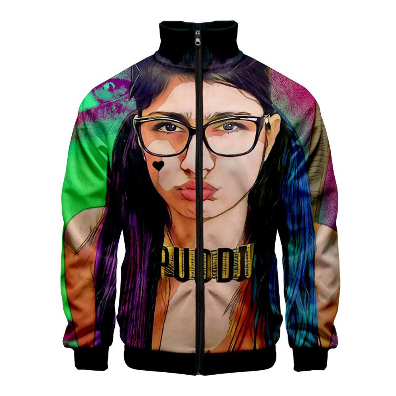 

Mia Khalifa Jacket 3d Cosplay Zipper Men's Jacket Fashion Streetwear Hip Hop Thin Bomber Jackets Coat Windbreaker, One