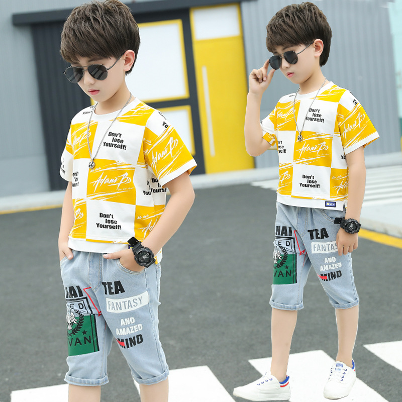 

Shorts Jeans Masculino Summer Outfits Deporte Two Piece Set Clothes for Teens European Halloween Boys Boutique Outfits Tracksuit