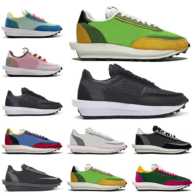 

Sacai LDV Waffle Daybreak Mens Trainers Casual Shoes Triple Black White Pink Green Men Women Sports Sneakers Size 5.5-11 Wholesale, #9 36-40