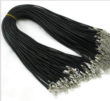 

Leather Necklace Snake Beading Cord String Rope Wire Jewelry Cheap Chain With Lobster Clasp Components black locket choker necklaces