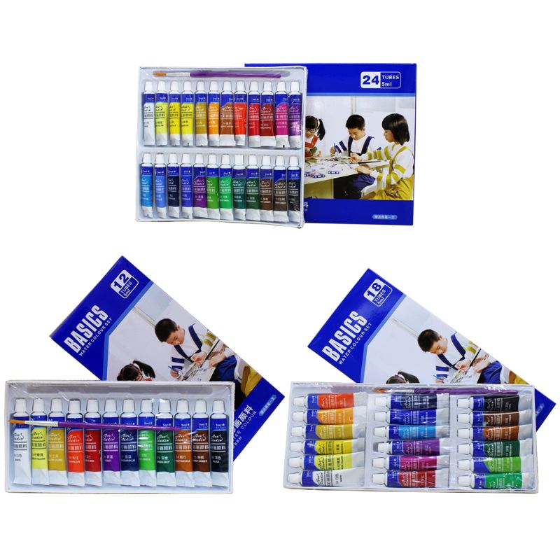 

12 Colors 5ML Tube Watercolor Paint set Art Painting Drawing Tools For Kids DIY Water-resistant