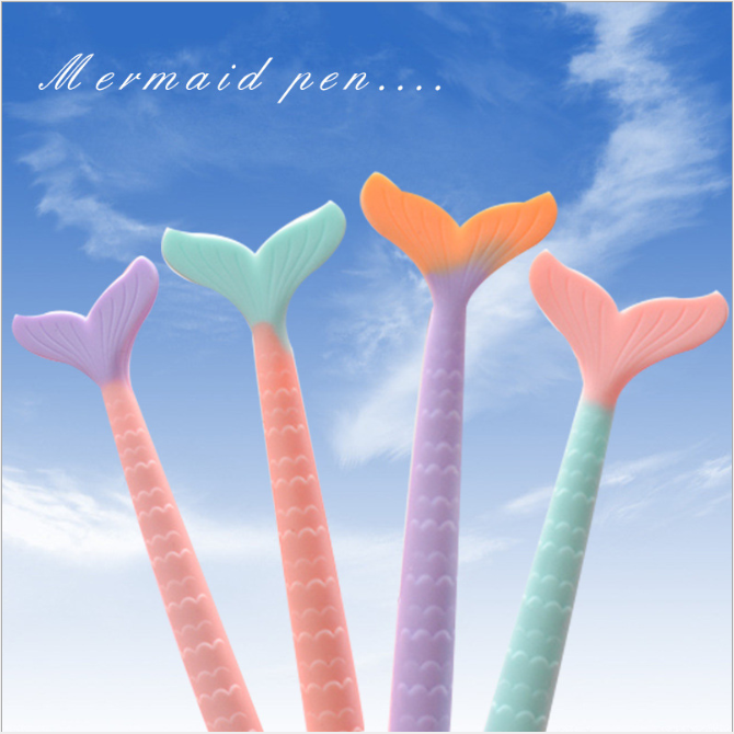 

1pc Gel pen Office School supplies Stationery Gel pen Material escolar Back to school Kawaii cute Mermaid