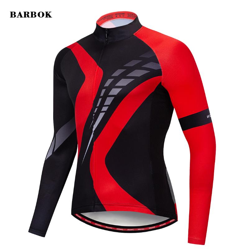 

WOSAWE Pro Cycling Jersey Long Sleeve Road MTB Bike Bicycle Jersey Sportswear Breathable Mountain Cycling Clothing, Bc285