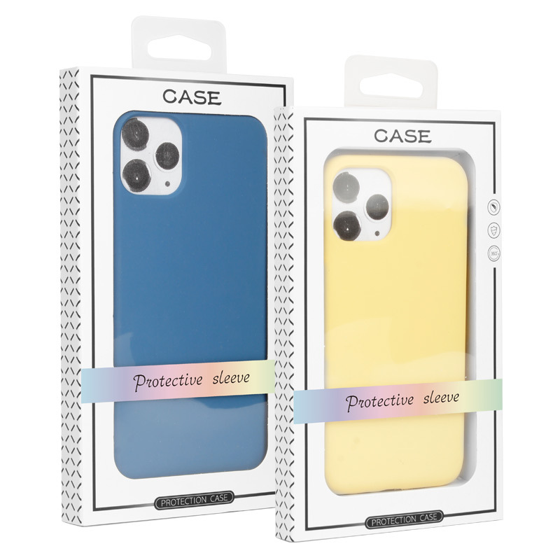 

100pcs For iPhone 11 Phone Case Packaging Box Paper Packaging with PVC Window and Hook for iPhone 11 pro max XS XR 8, White;only packaging