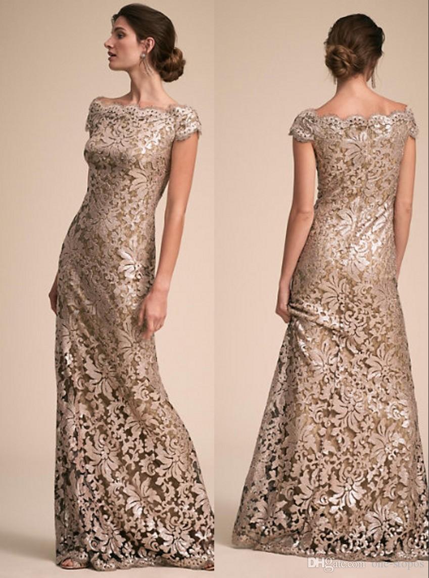 

Elegant Gold Lace Mother of the Bride Dresses Plus Size Lace Floor-length Zipper Back Mother's Dresses Formal Evening Dresses Custom Made