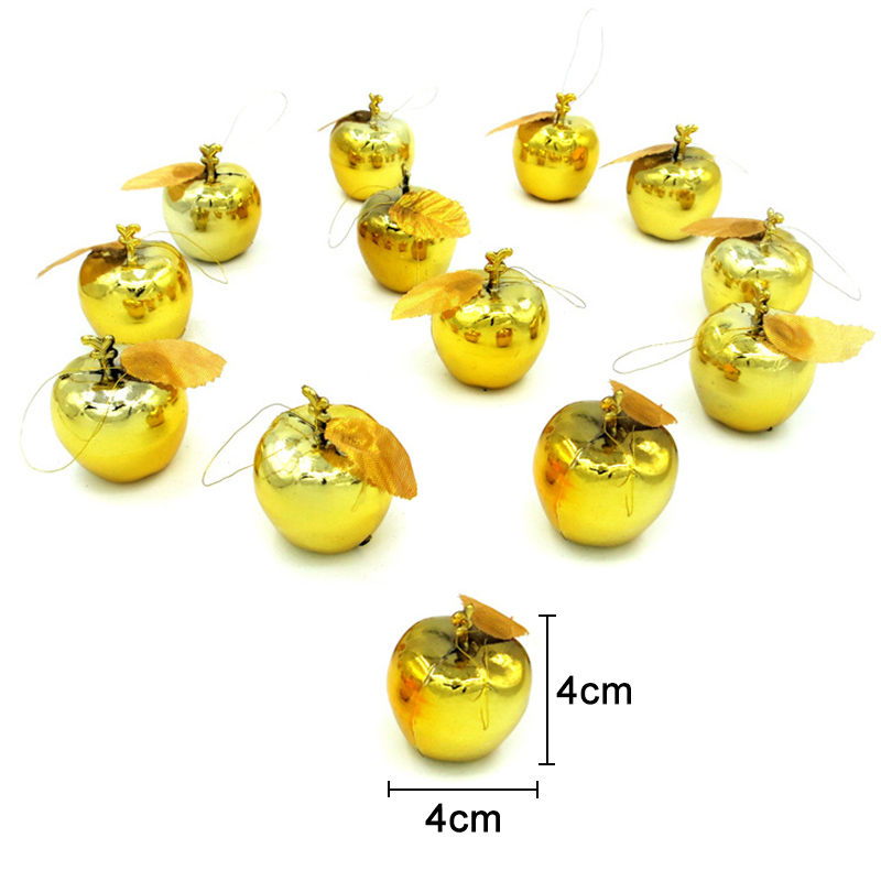 

New 12Pcs Christmas Decoration Apples Tree Hanging Ornament Home New Year Party Events Fruit Pendant NE