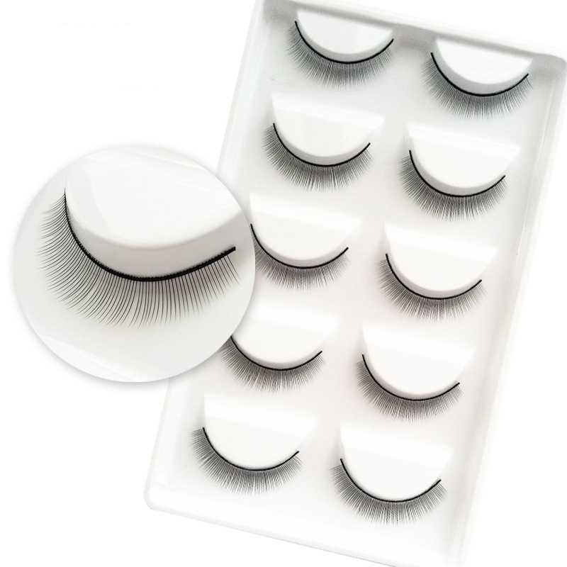 

5Pairs Natural Fasle Eyelashes Full Strip Lashes Hand Made Thick Long Lash Extension Supplies Makeup Tools Accessories