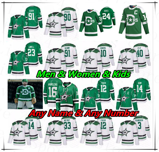 

Dallas Stars 2020 Winter Classic Jersey Hockey Roope Hintz Joe Pavelski Miro Heiskanen Alexander Radulov Corey Perry Spezza Seguin Youth, Women green