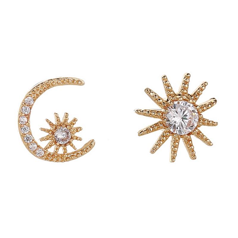

Asymmetric Earrings For Women Earring Hot Christmas Gifts Rhinestone Stud Earrings, White