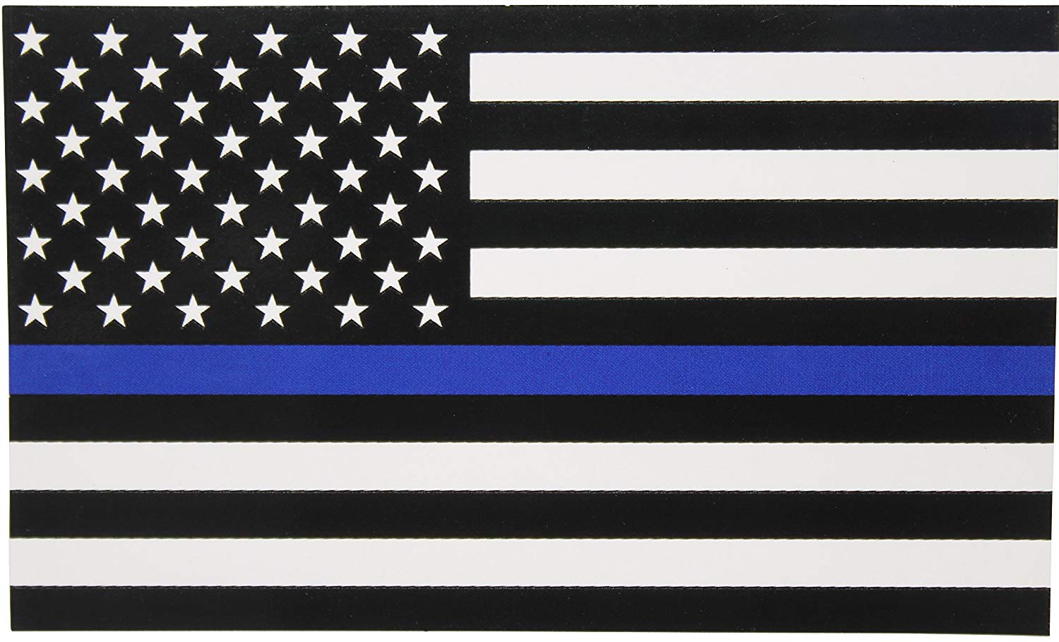 

Thin Blue Line Flag Decal - 2.5*4.5 in. Black White and Blue American Flag Sticker for Cars and Trucks