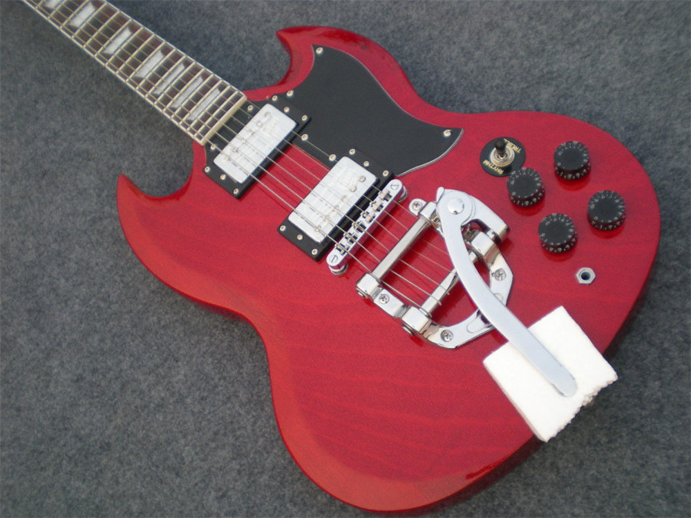 Free Shipping! 2020 Red Custom Shop SG Electric Guitar Tremolo New Arrival Wholesale Guitars From China