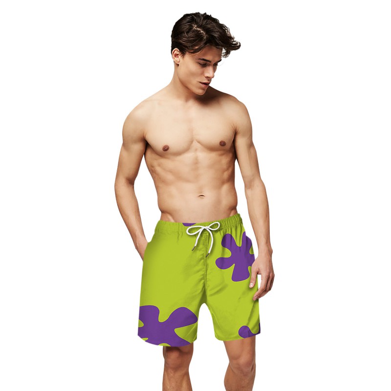 

B Digital Printing Men's Beach Shorts Loose Casual Drawstring Summer Sports Shorts Daily Five Points Loose Breathable