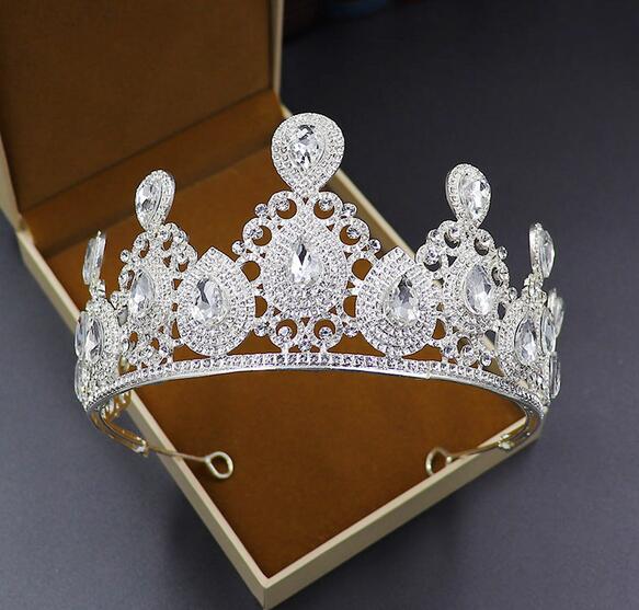 

Latest European and American Hot Selling Bridal Crown Baroque Exquisite Rhinestone Wedding Headdress Princess Party Banquet Crown Birthday G
