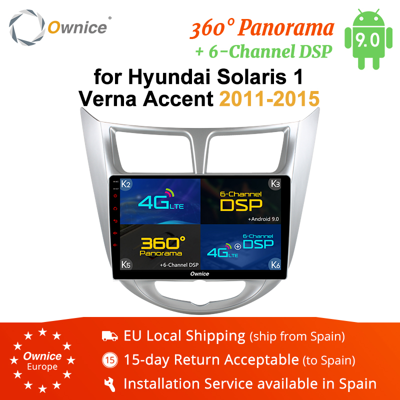 

Ownice K5 K6 Android 9.0 Octa core Car Radio Player DVD For Solaris Verna accent 2011 2012 Navi GPS 4G 360 panorama car dvd