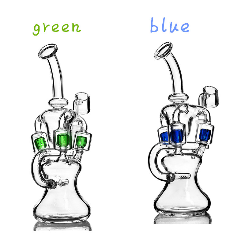 

Super Vortex Glass Bong Dab Rig Tornado Cyclone Recycler Rig Tube Water Pipe 14mm Joint Oil Rigs Bongs with Heady Bowl