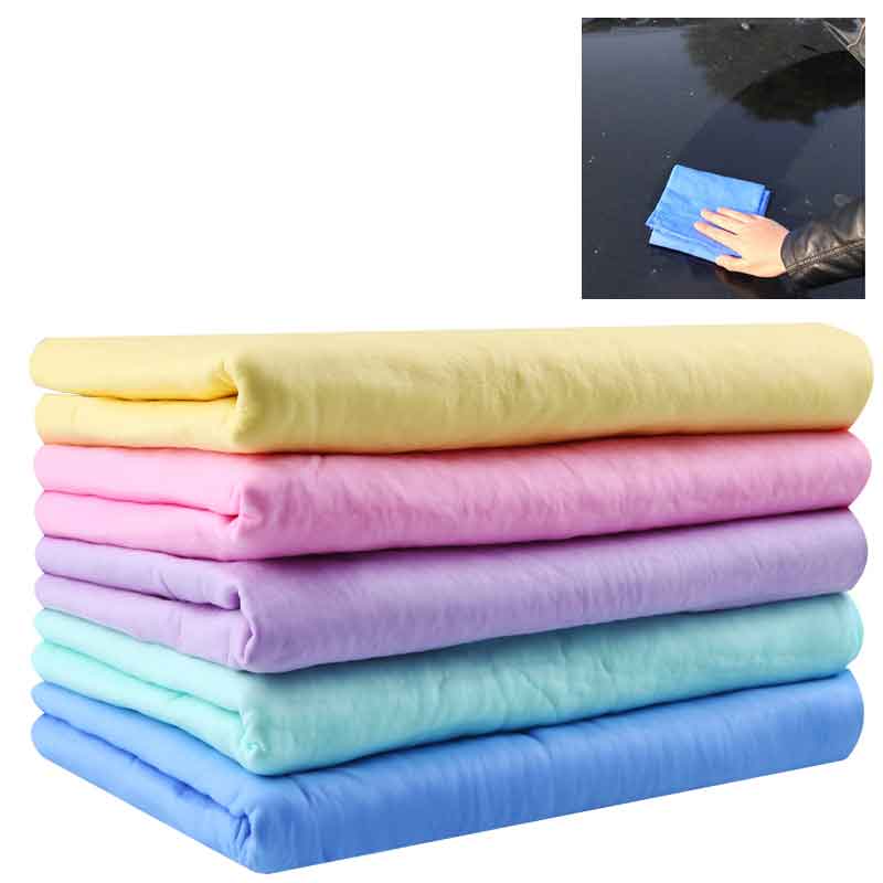 66*43cm Super clean PVA Chamois Car Wash Towel Cleaner Car Accessories Screen Cleaning Hair Drying Cloth-image-459986211