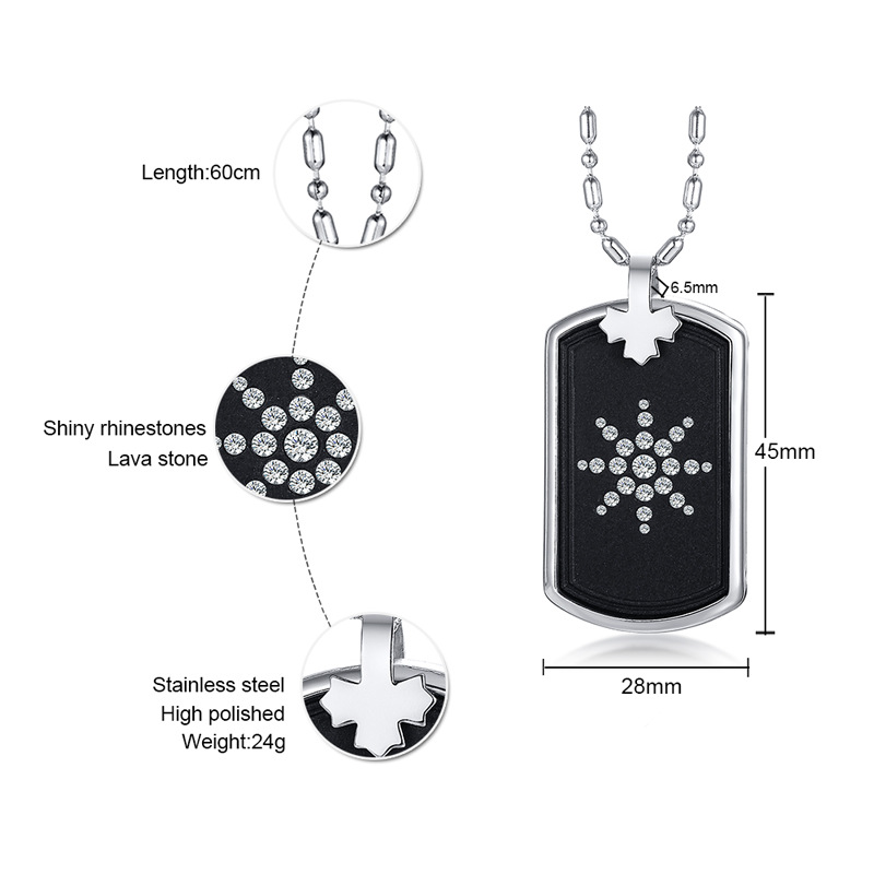 Men/'s Volcanique PIERRE Quantum scalaire énergie collier pendentif cadeau avec CZ Stone
