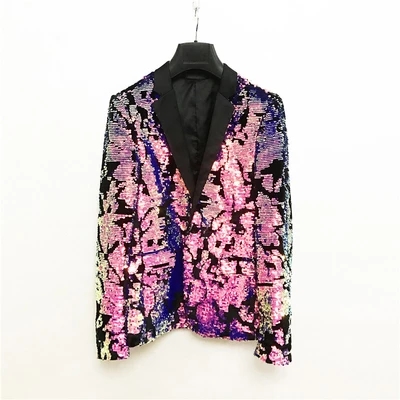 

100%real men sequined sewing bling event/stage performance short tuxedo jacket/stage performance/ASIA SIZE, As pic