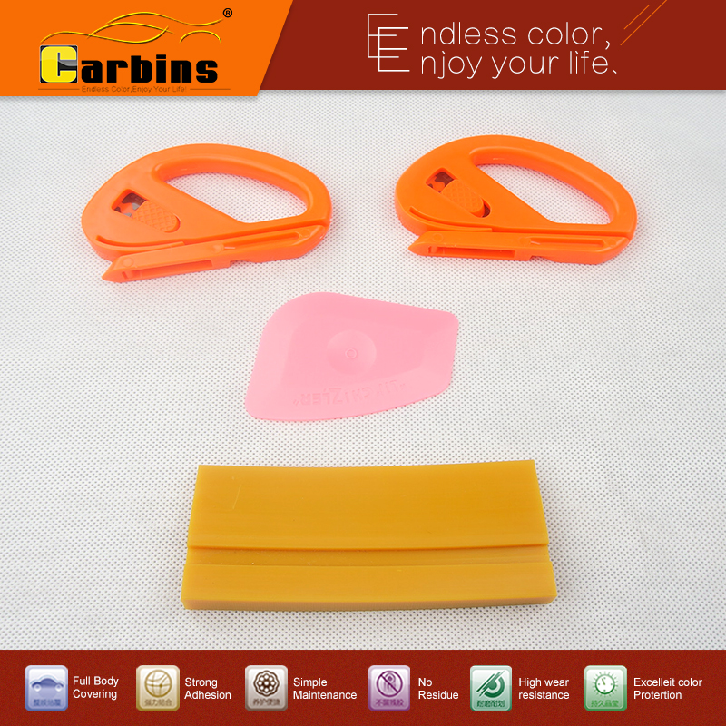 

Carbins 1 Set Carbon Film Vinyl Car Wrap Squeegee Window Tint Scraper Tool Set Car Sticker Styling Wrapping Cutter Knife