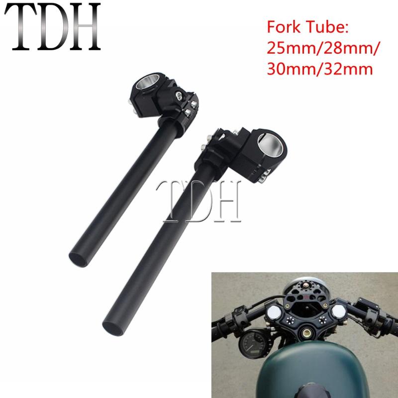 

CNC Motorcycle Handlebar Racing Adjustable 25mm/28mm/30mm/32mm Clip On Fork Tube Universal For Chopper Bobber Cafe Racer