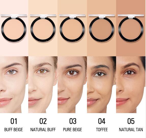 

SACE LADY Pores Invisible Trabslucent Silky Smooth Pressed Powder Natural Finish Long Lasting Makeup Setting Compact powder, Color