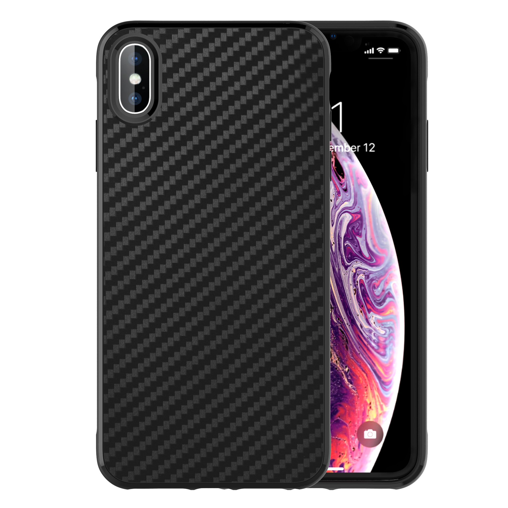 

Carbon Fiber Texture Cell Phone Case For Apple Protective Phone Cover For iphone 6/7/8/10+ XR XS 11 Pro Max TPU
