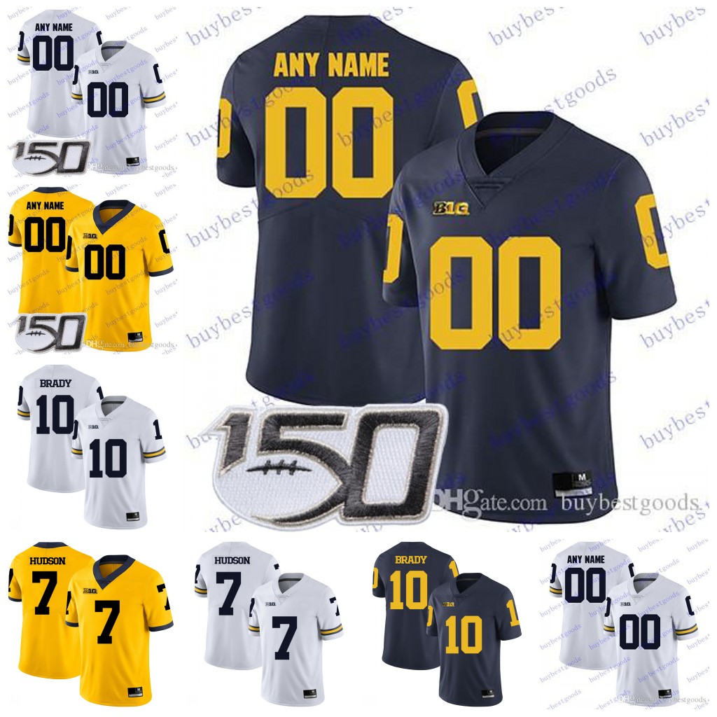 

Custom Michigan Wolverines 2019 Football Patterson Evans #9 Donovan Peoples-Jones Collins Bell Tru Wilson Ben Mason NCAA Jersey05, 10