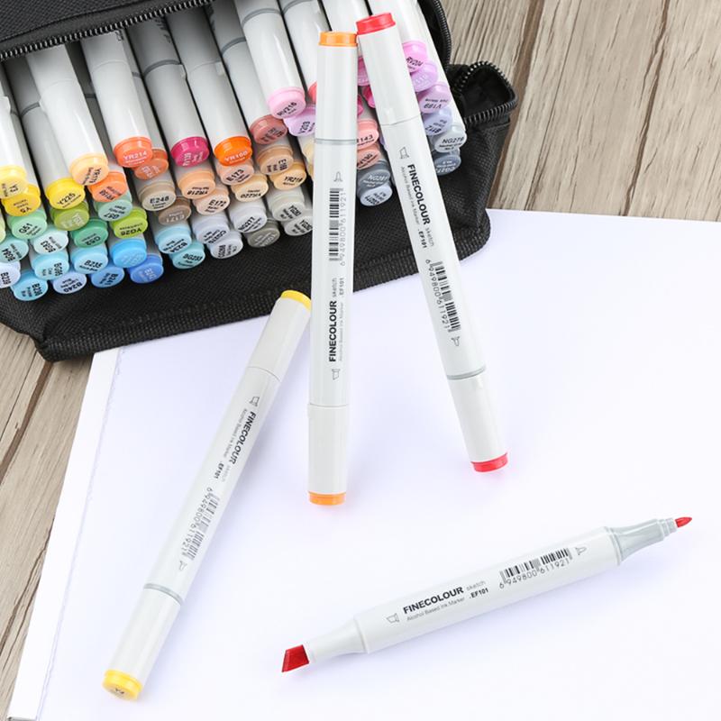 

Finecolour Professional Double Headed Sketch Art Marker Alcohol Based Ink Drawing Marker Pen For Art Supplies