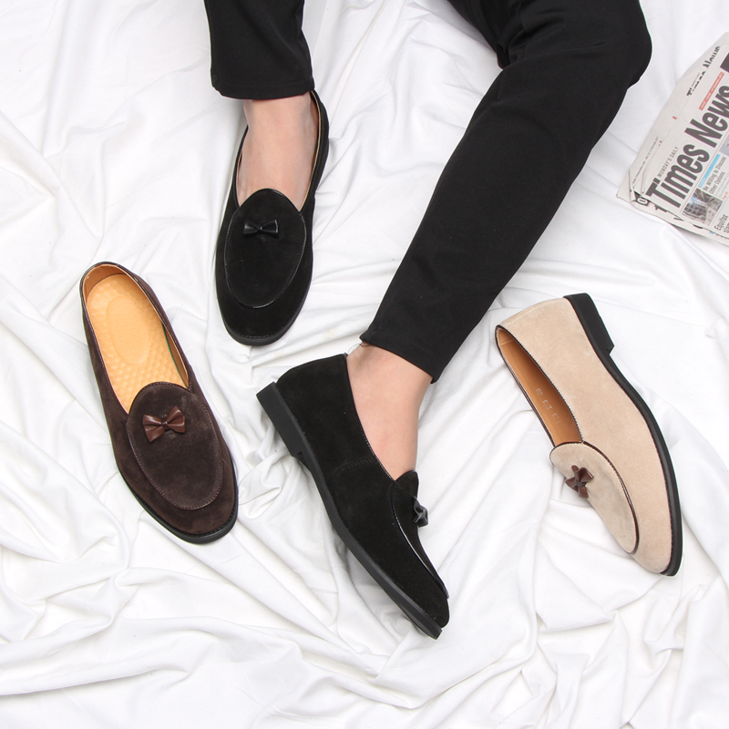 Concepteur arc nœud homme mocassins mocassins hommes hommes chaussures robe mode boucle pointu pieds chaussures décontractés paresseux slip-on co