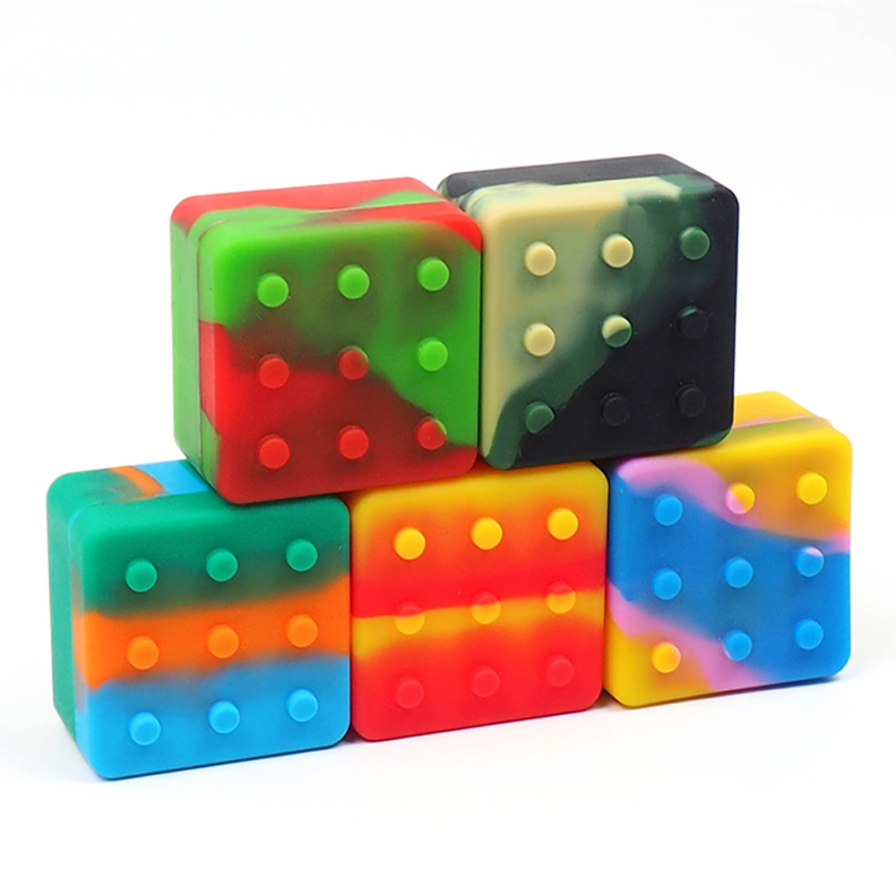 

best selling silcone nonstick container jars dab silicone wax storage container 50X50X30mm